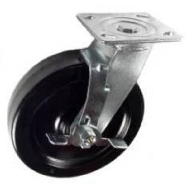 Mapp Caster 8"X2" Phenolic Wheel Swivel Caster W/ Top Lock Brake - 1,250 Lbs Cap 146DURB820SB